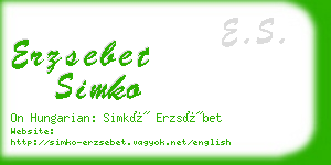 erzsebet simko business card